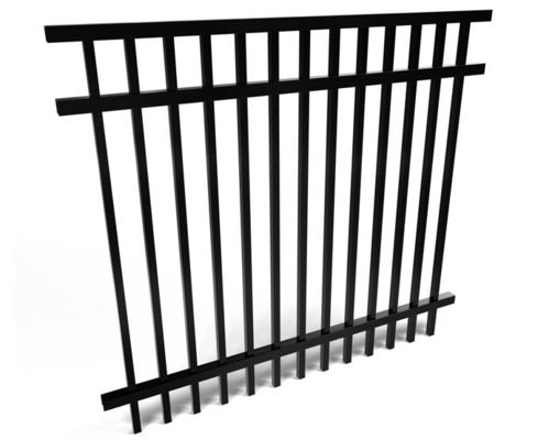 Powder Coating Iron Wrought Fence 1.2mm-2.5mm 8ft 7ft Galvanized Surface Treatment